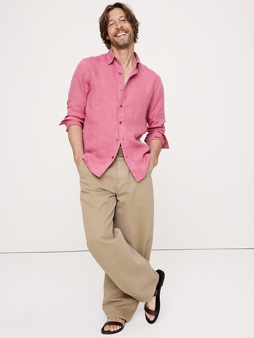 トップス 00s Banana Republic Irish Linen Shirt Slim-Fit Linen Shirt | Banana Republic