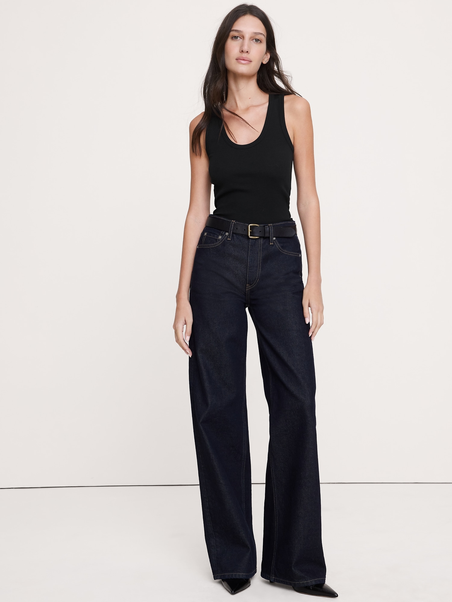 CAMISOLE À ENCOLURE DÉGAGÉE EN TRICOT CÔTELÉ