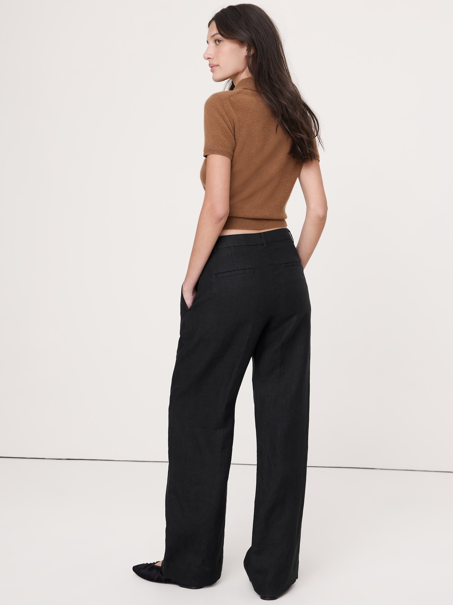 Image number 8 showing, The Soho Wide-Leg Pant in Linen