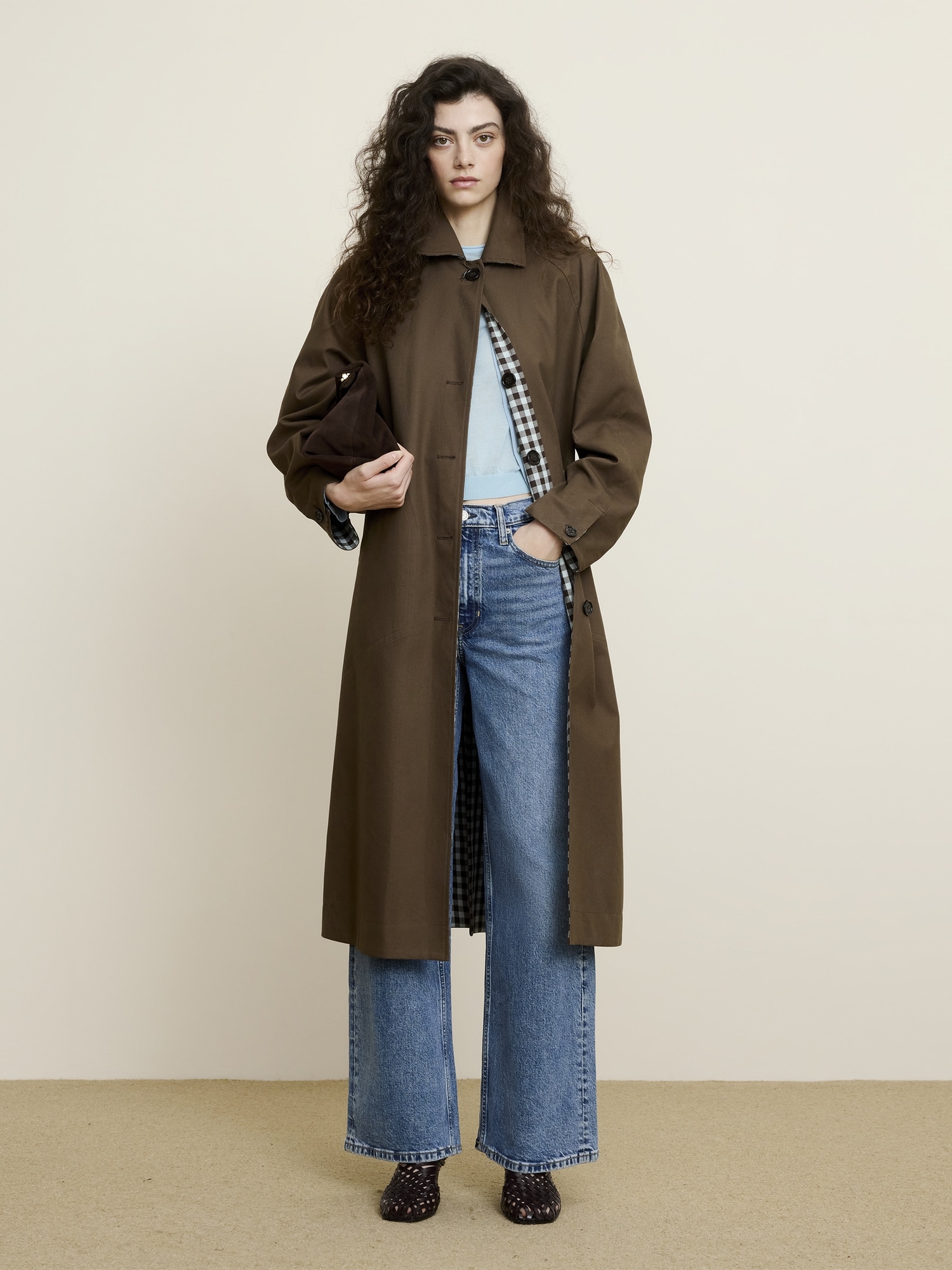 Image number 5 showing, Reversible Cotton Car Coat