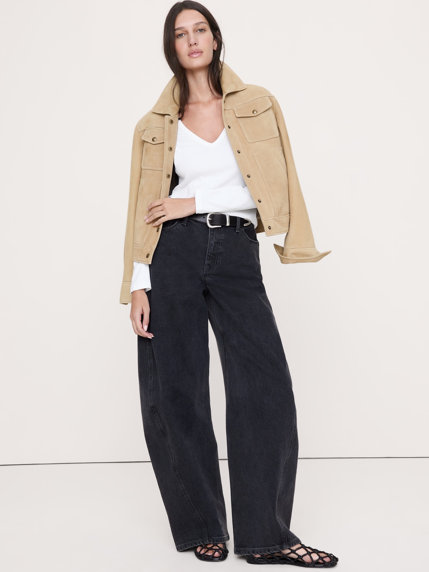 Image number 3 showing, Ultra-Fine Cotton V-Neck T-Shirt