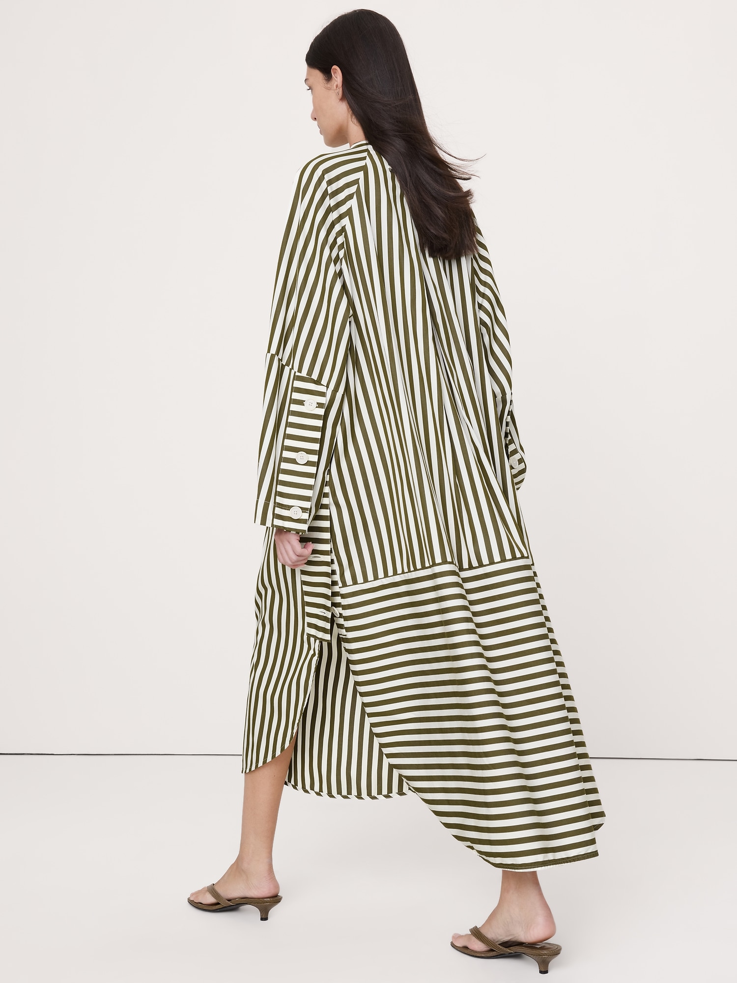 Image number 4 showing, Cotton Poplin Big-Button Shirt Dress