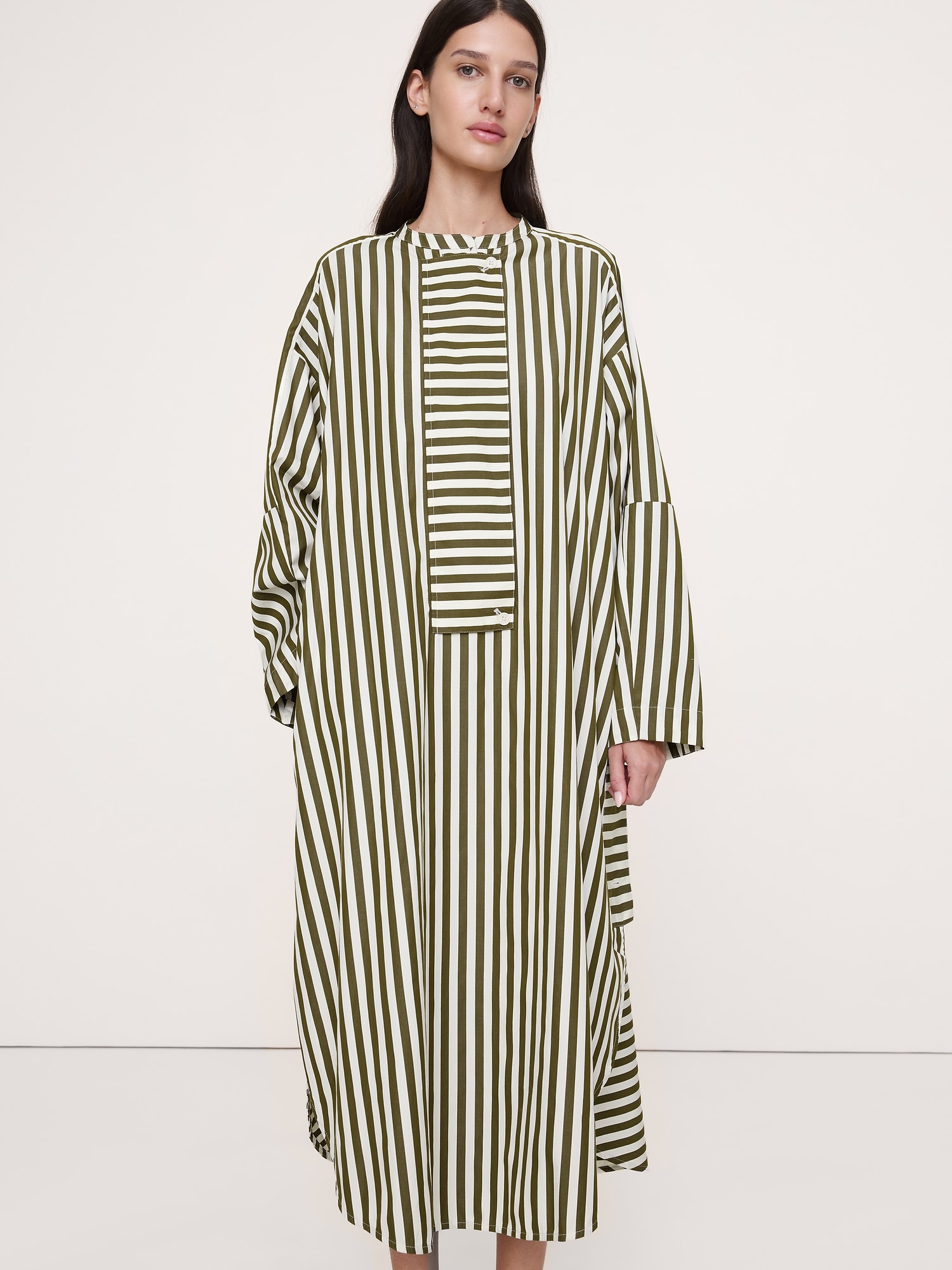 Image number 6 showing, Cotton Poplin Big-Button Shirt Dress