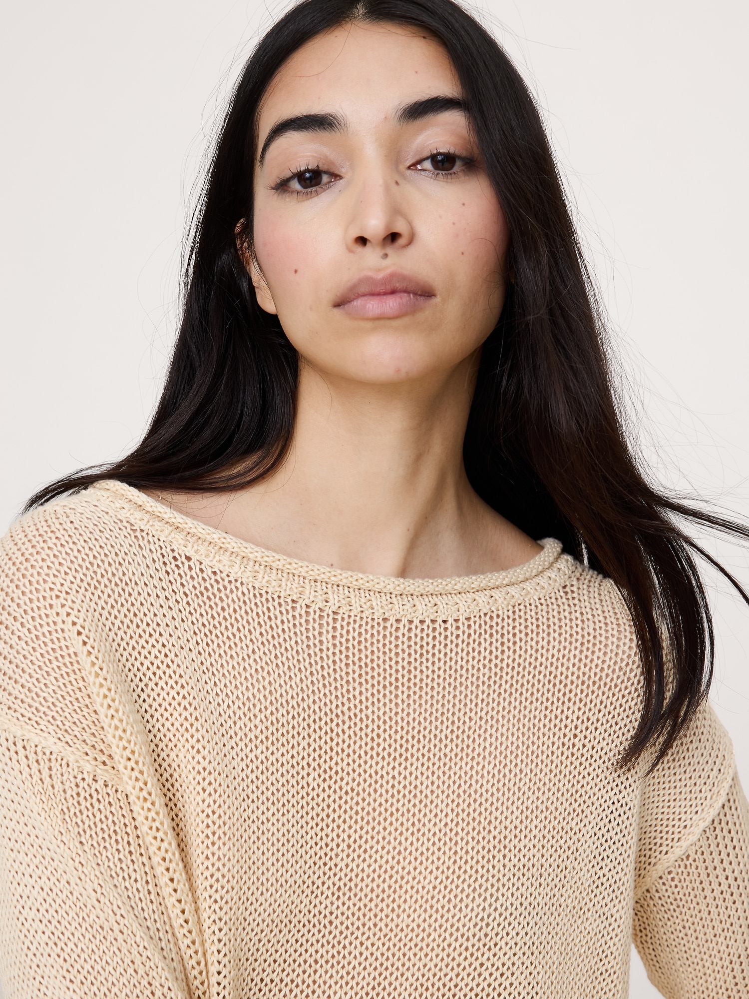 Image number 6 showing, Heirloom Linen Boatneck Sweater