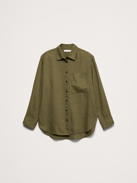 The Oversized Linen Shirt | Banana Republic