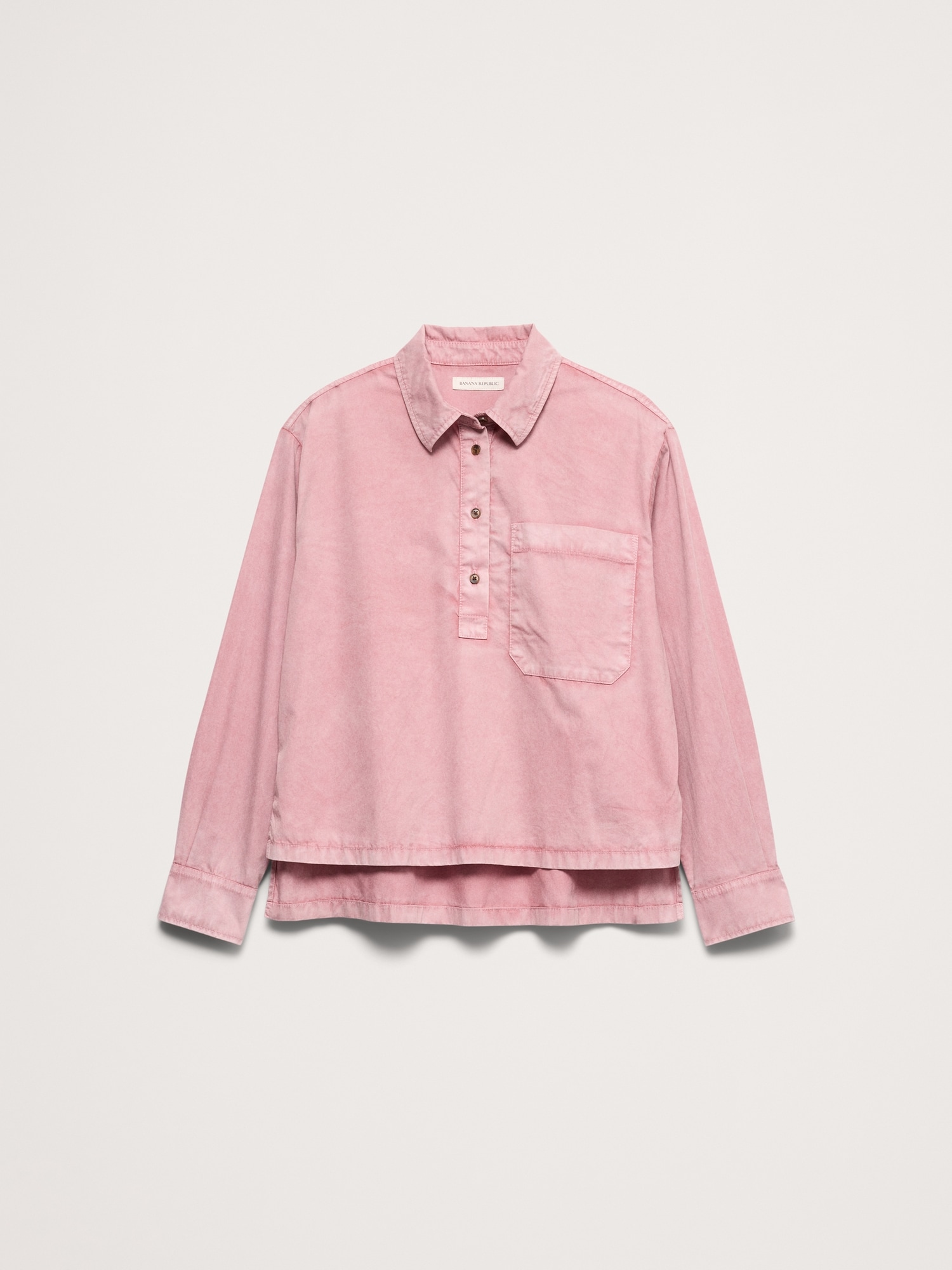 L'image numéro 4 présente Haut surdimensionné en sergé de coton