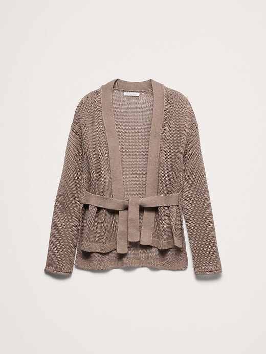 Heirloom Linen Wrap Cardigan | Banana Republic
