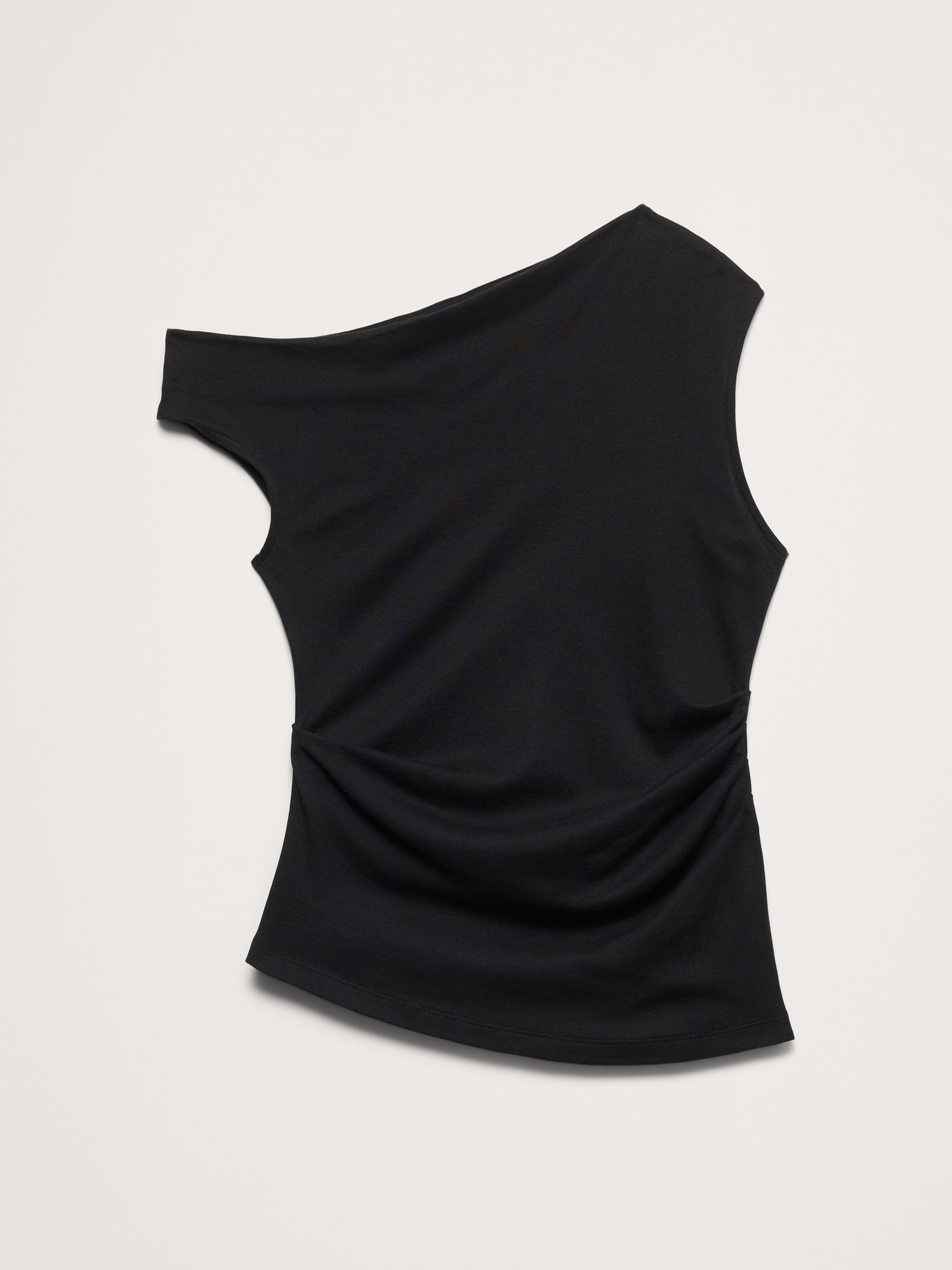 Image number 4 showing, Baby Rib Cotton Asymmetrical Tank