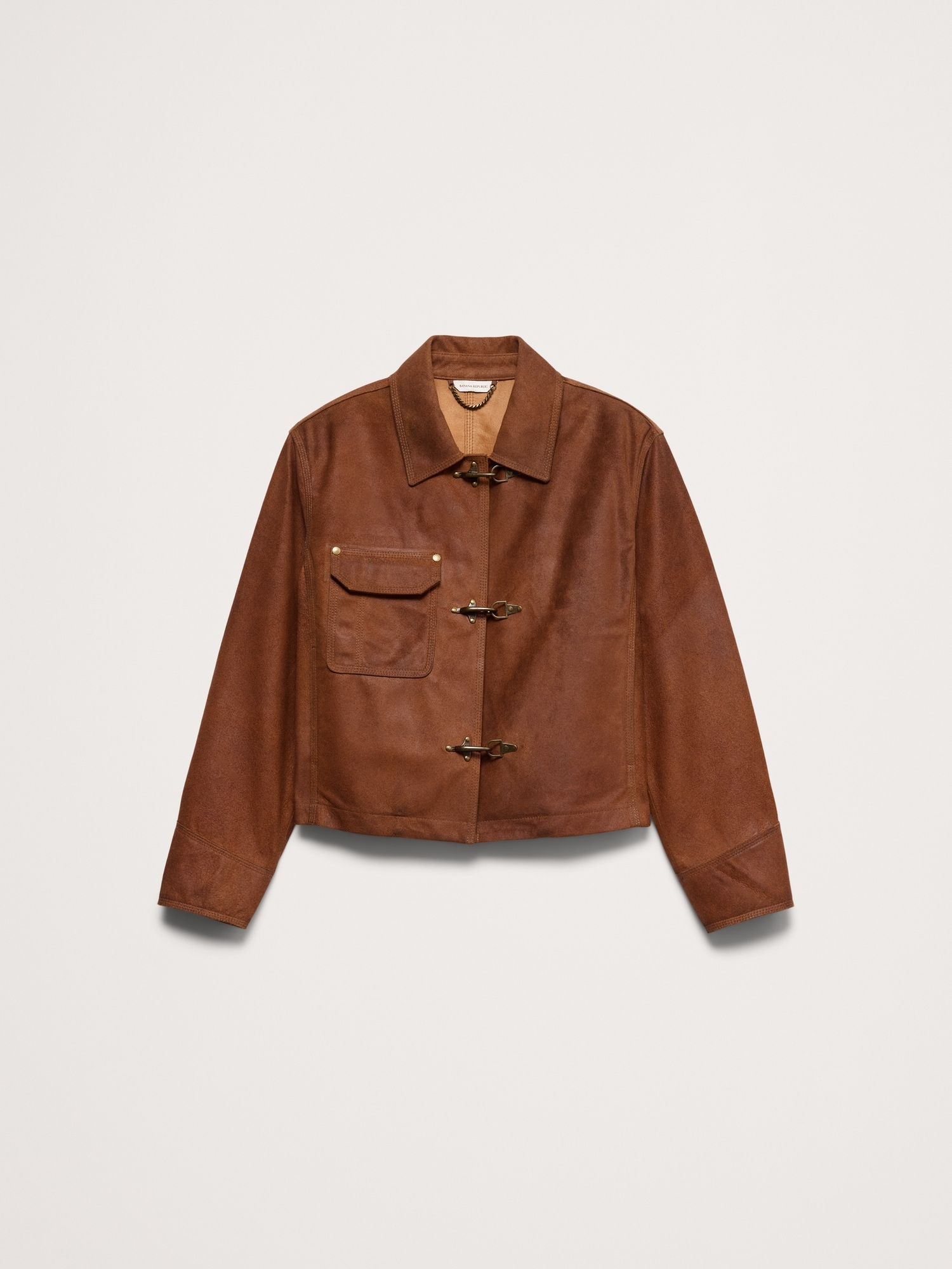 L'image numéro 5 présente Veste en suède texturé