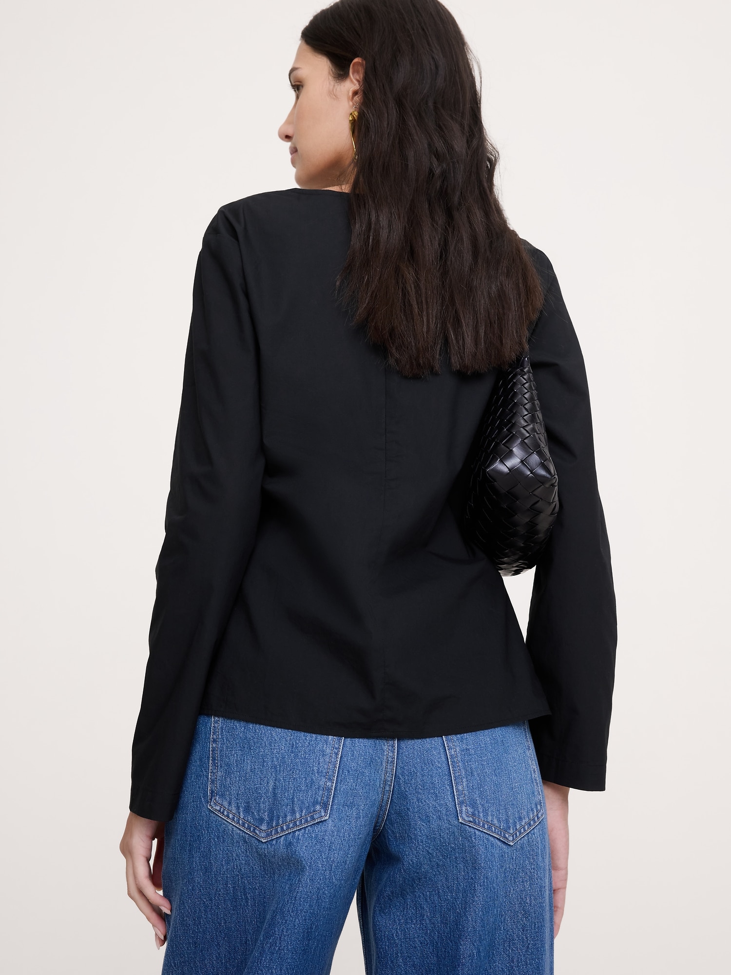 Image number 2 showing, Cotton Poplin Twist-Front Top