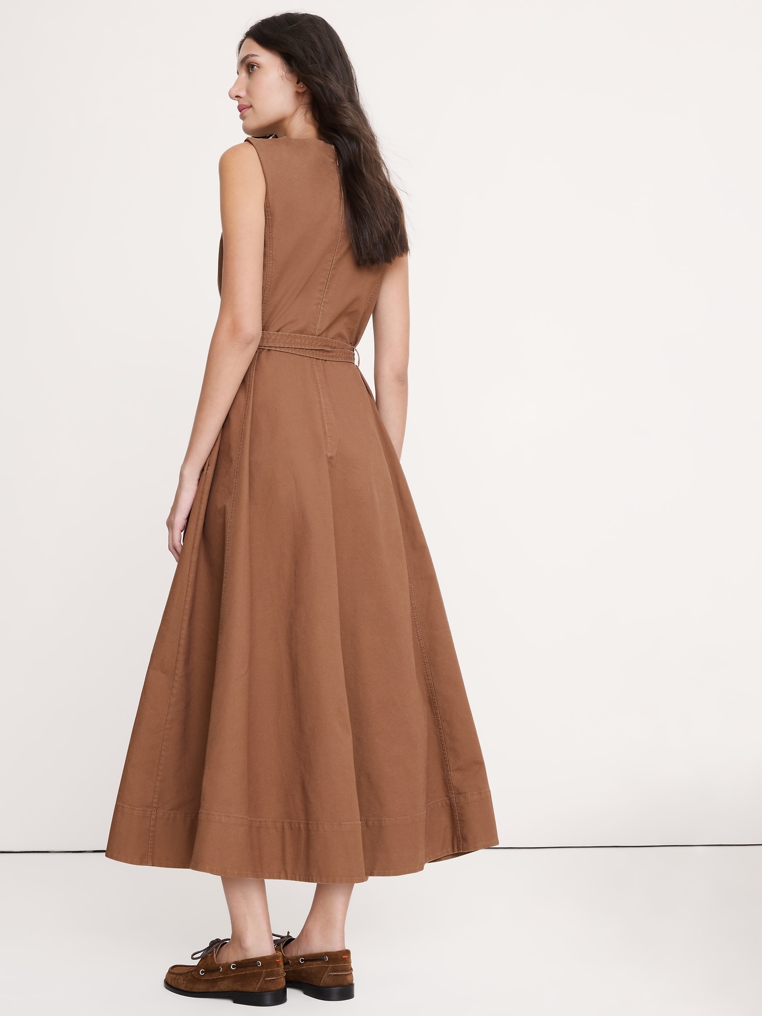 L'image numéro 3 présente Robe mi-longue en toile de coton