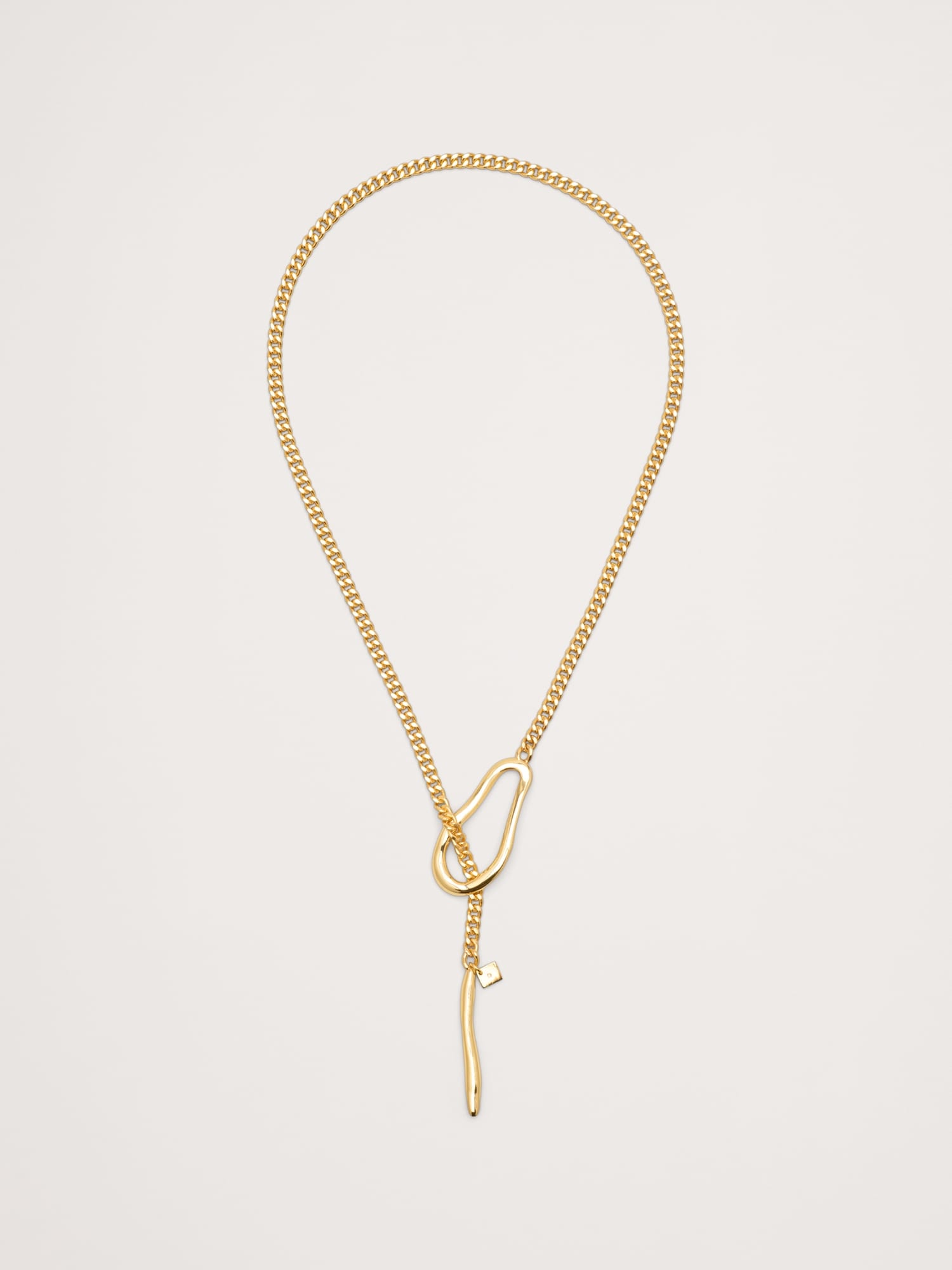 COLLIER À PENDENTIF OVALE ABSTRAIT