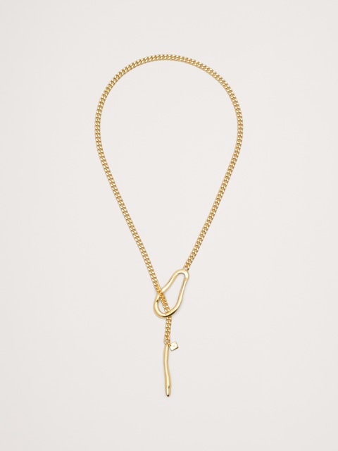 COLLIER À PENDENTIF OVALE ABSTRAIT