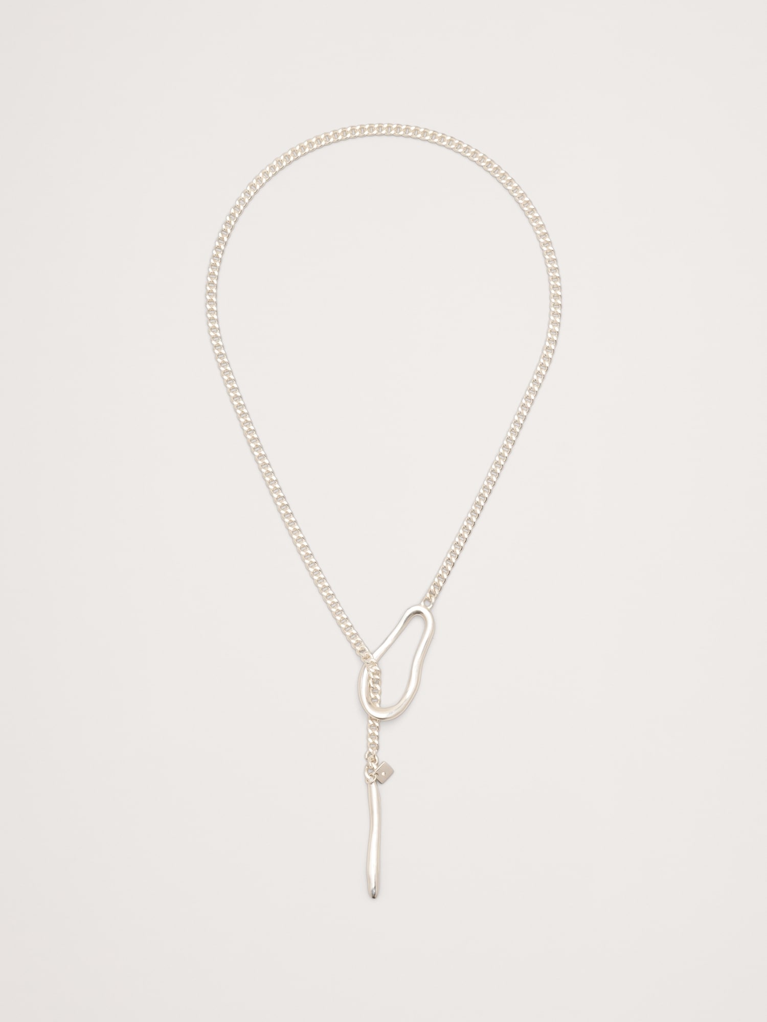 Abstract Oval Drop Necklace