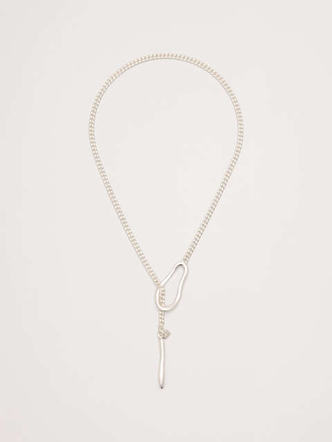 COLLIER À PENDENTIF OVALE ABSTRAIT