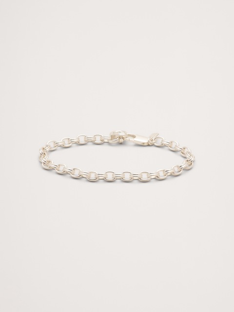 BRACELET À PETITS MAILLONS OVALES DOUBLES