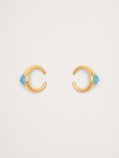 MANCHETTE D'OREILLE AVEC CALCÉDOINE BLEUE
