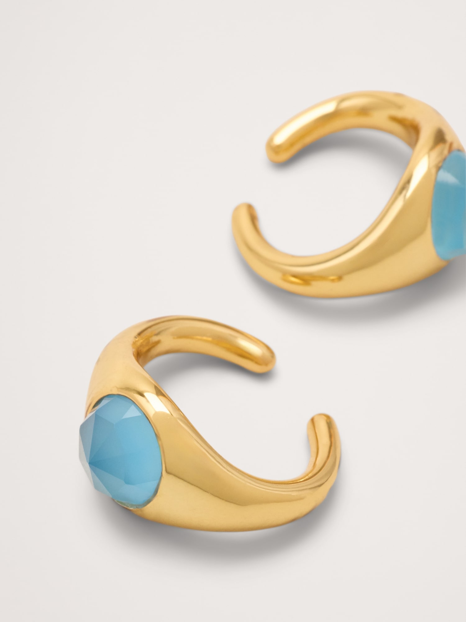 Image number 3 showing, Blue Chalcedony Ear Cuff