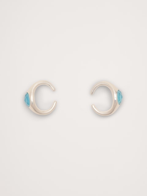 MANCHETTE D'OREILLE AVEC CALCÉDOINE BLEUE