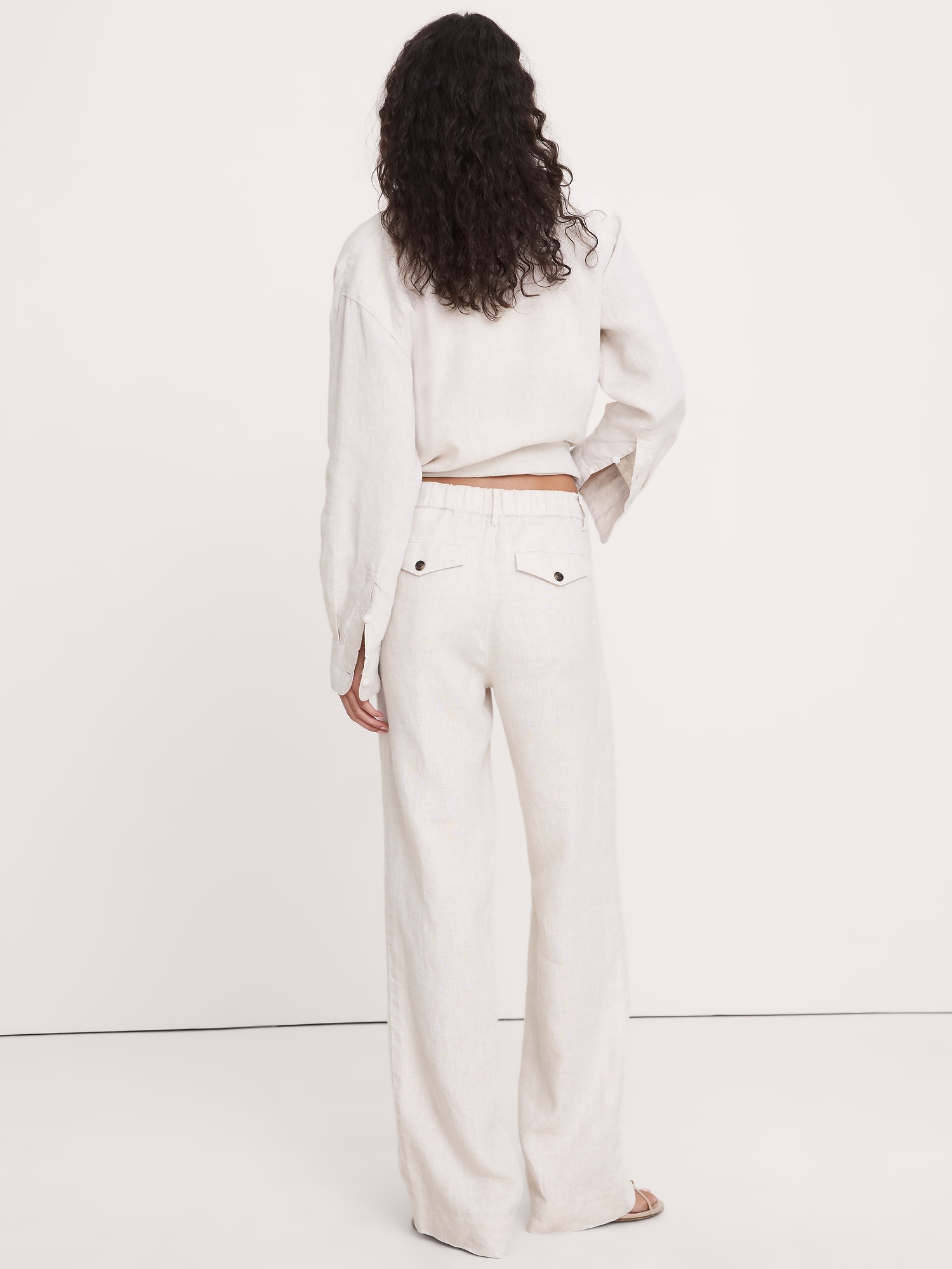Image number 5 showing, The Everyday Wide-Leg Pant in Linen