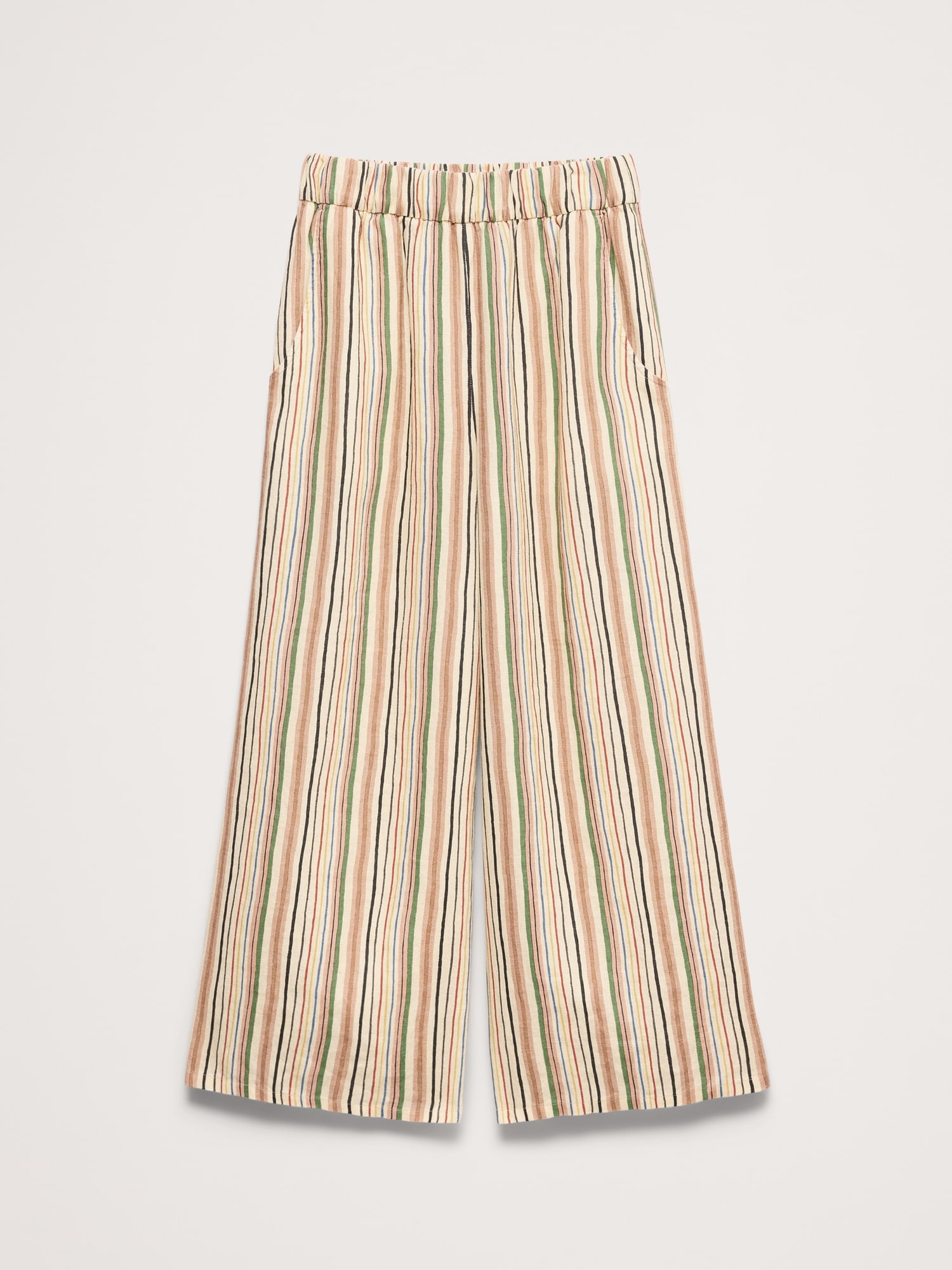 Image number 5 showing, The Pull-On Wide-Leg Ankle Pant in Linen