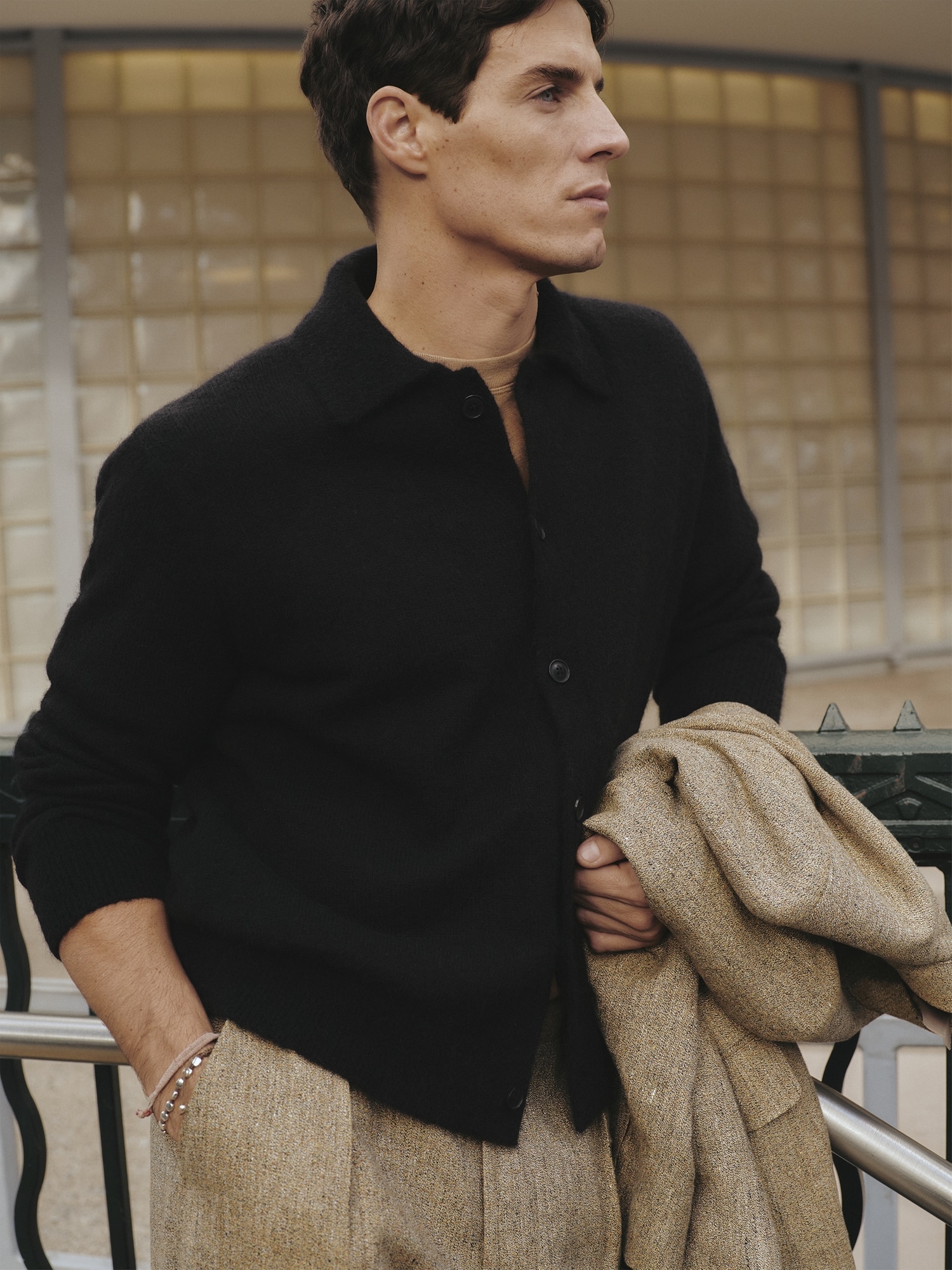 Image number 6 showing, Italian Alpaca-Blend Polo Cardigan