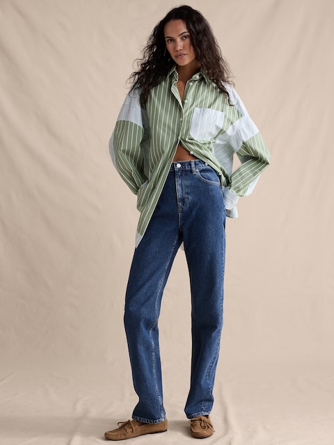 JEAN DROIT À TAILLE HAUTE DES ANNÉES 90