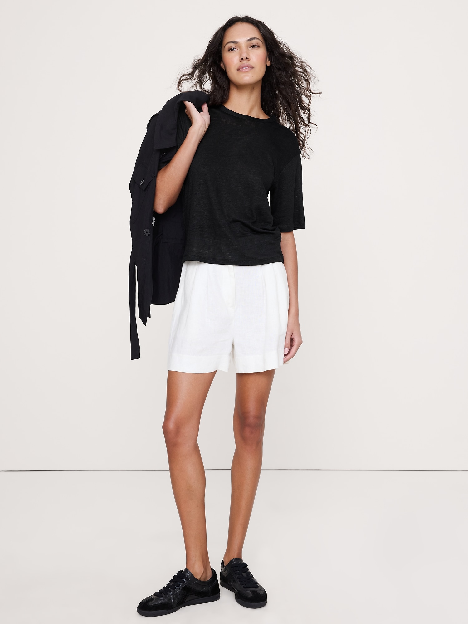 T-SHIRT DÉCONTRACTÉ EN LIN