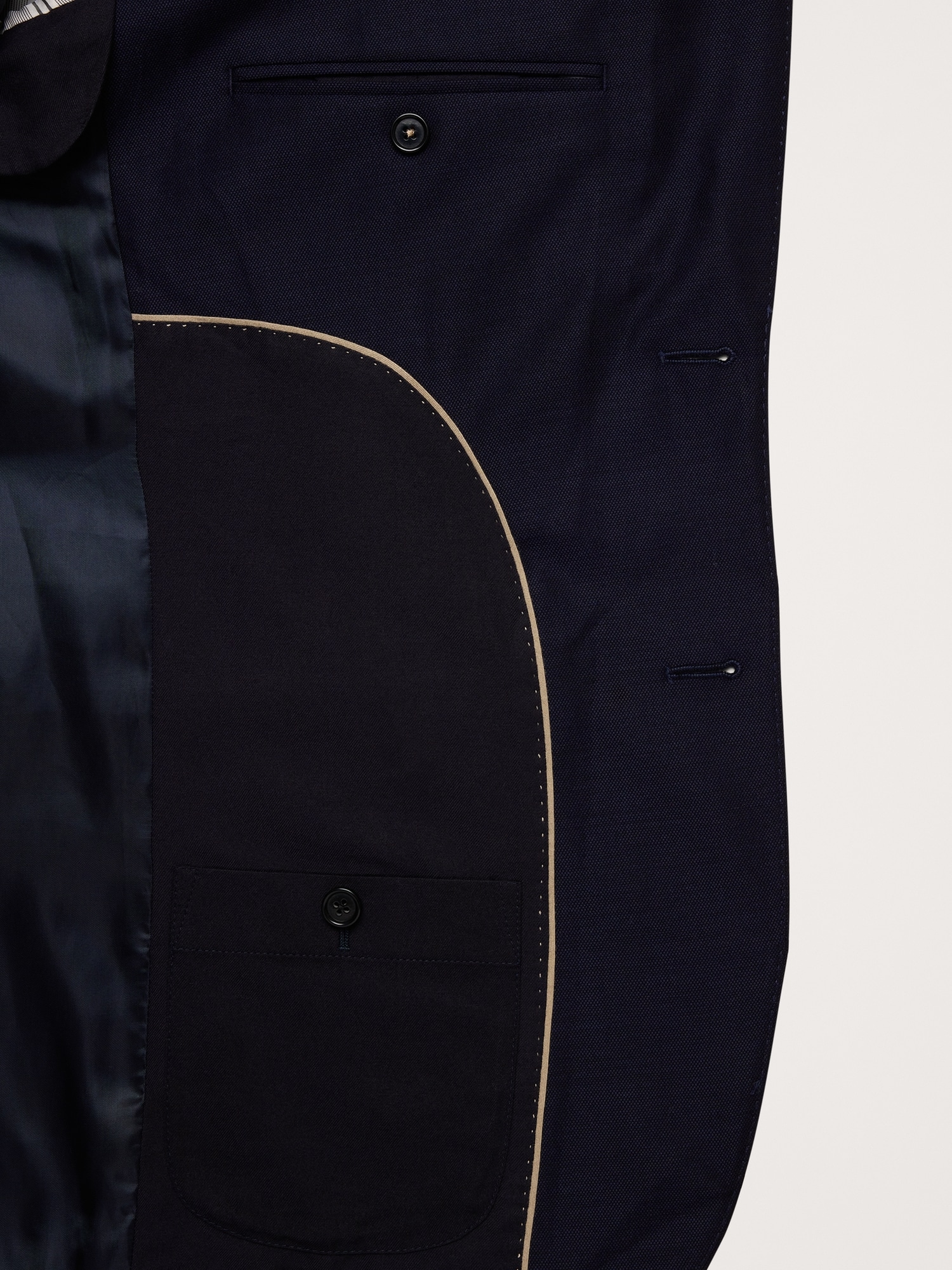 L'image numéro 7 présente Veste de complet en tissu panama italien signature