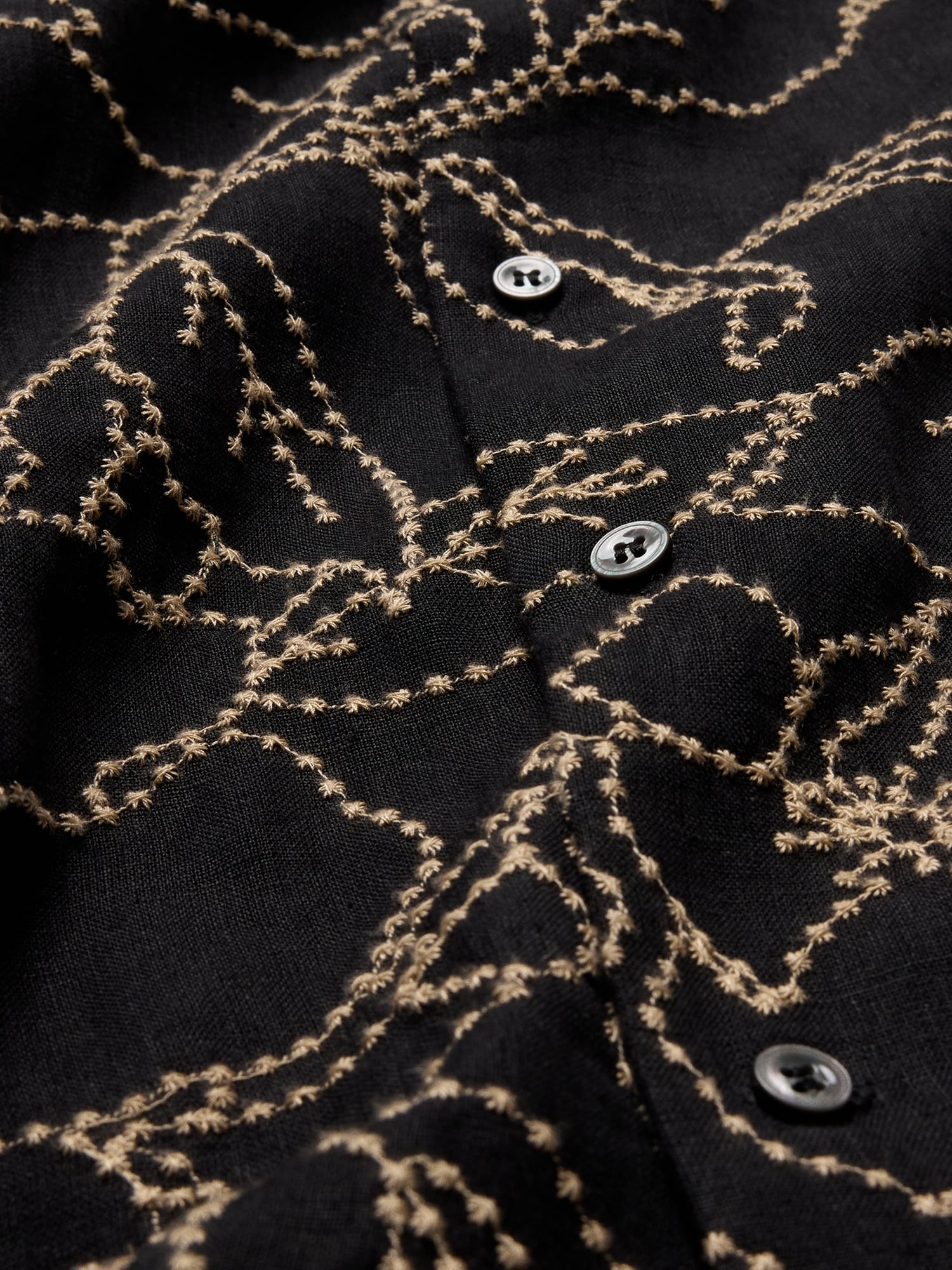 Image number 5 showing, Standard-Fit Embroidered Linen Resort Shirt