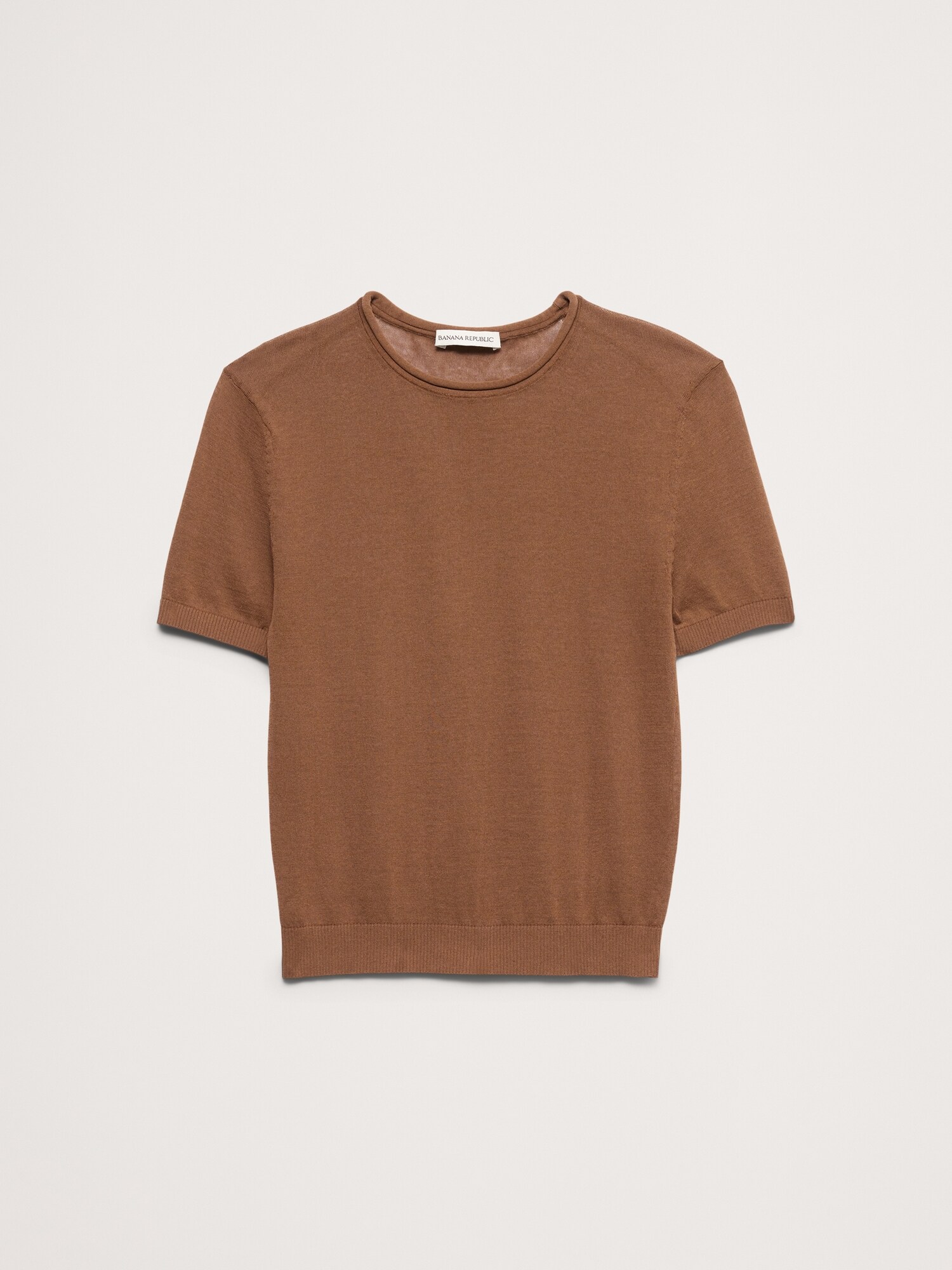 Image number 2 showing, Sheer Ultra-Fine Cotton Sweater Tee