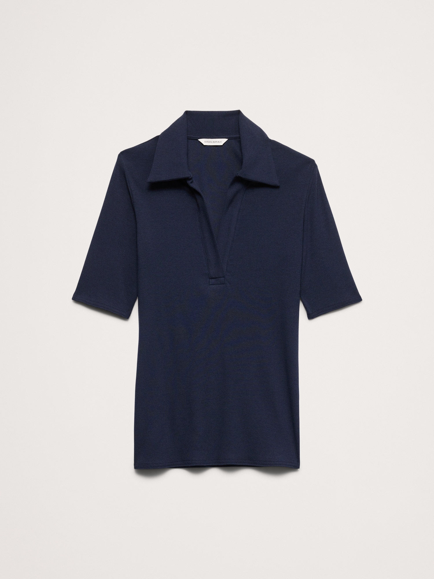 Image number 2 showing, Ribbed Elbow-Sleeve Polo