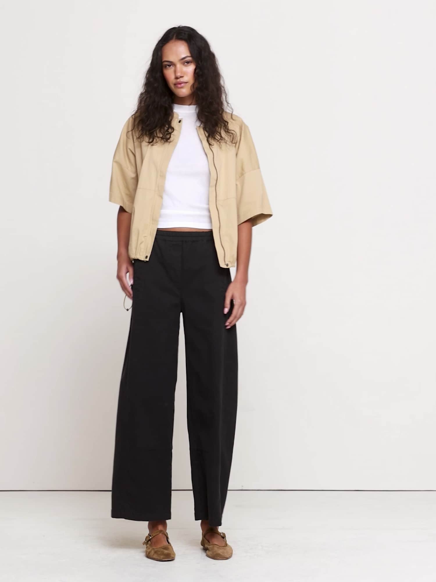 Mid-Rise Relaxed Painter Pull-On Pant | Banana Republic