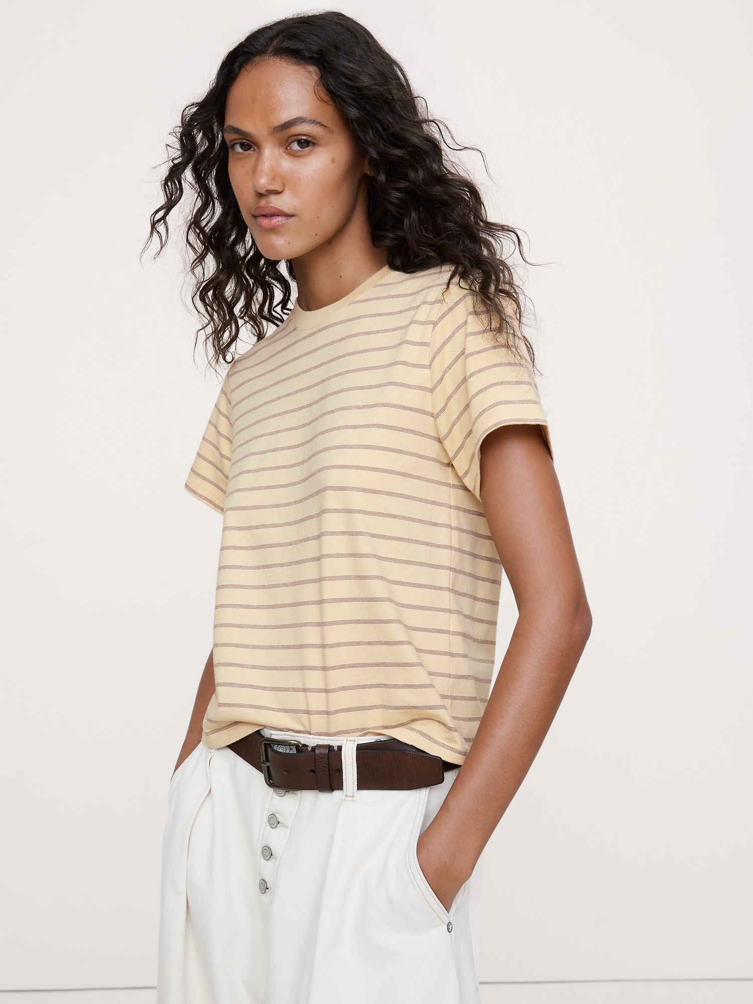 T-SHIRT RAS DU COU EN COTON RÉTRO