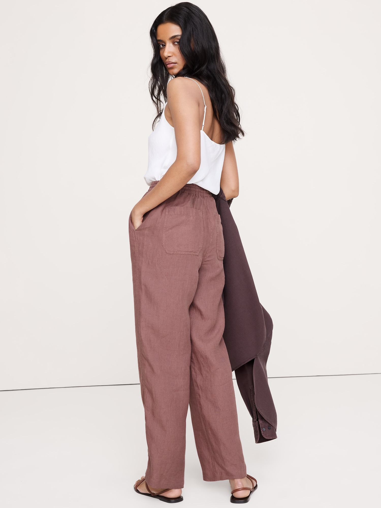Image number 5 showing, The Getaway Straight-Leg Pull-On Pant in Linen