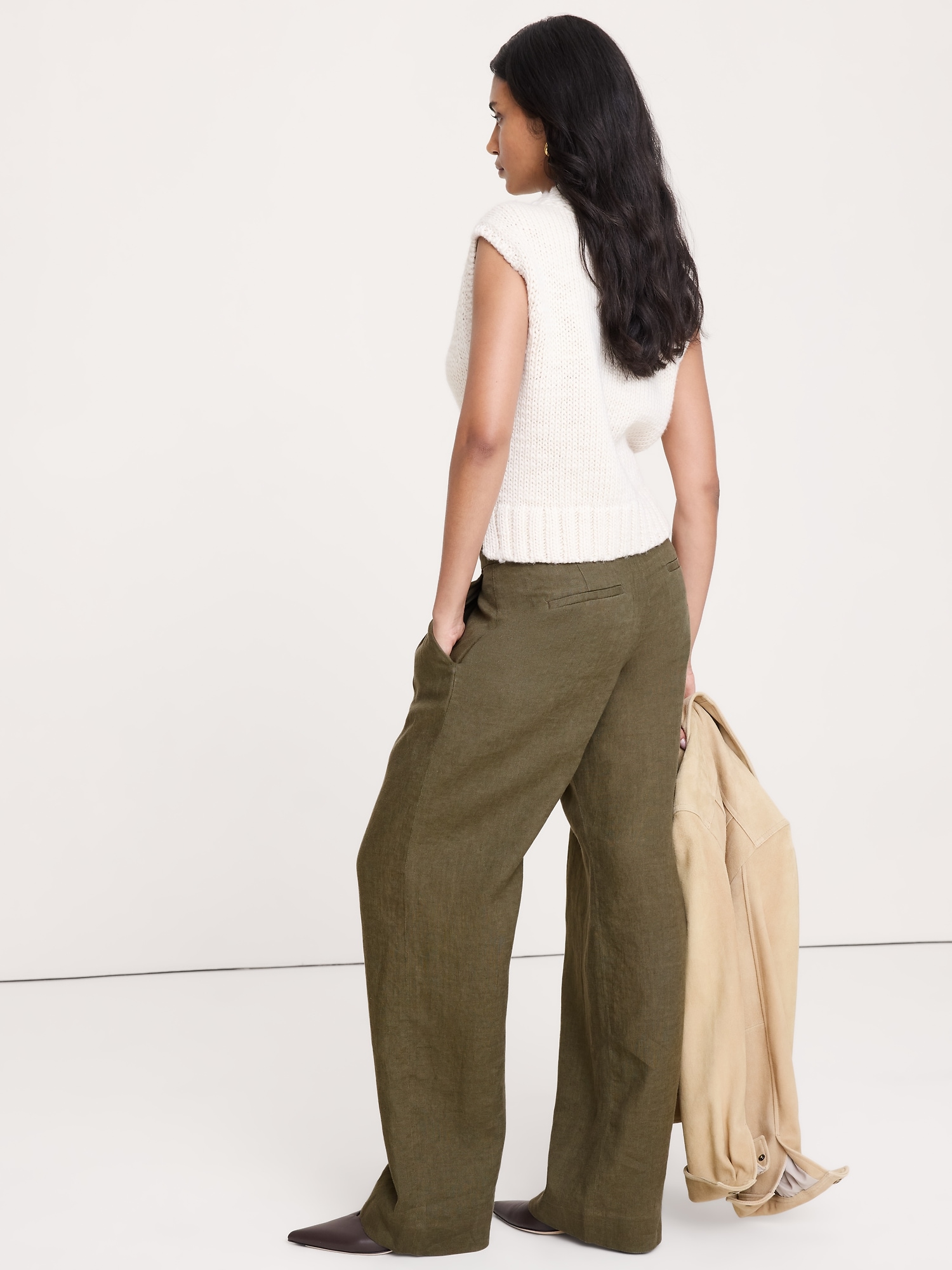 Image number 5 showing, The Soho Wide-Leg Pant in Linen