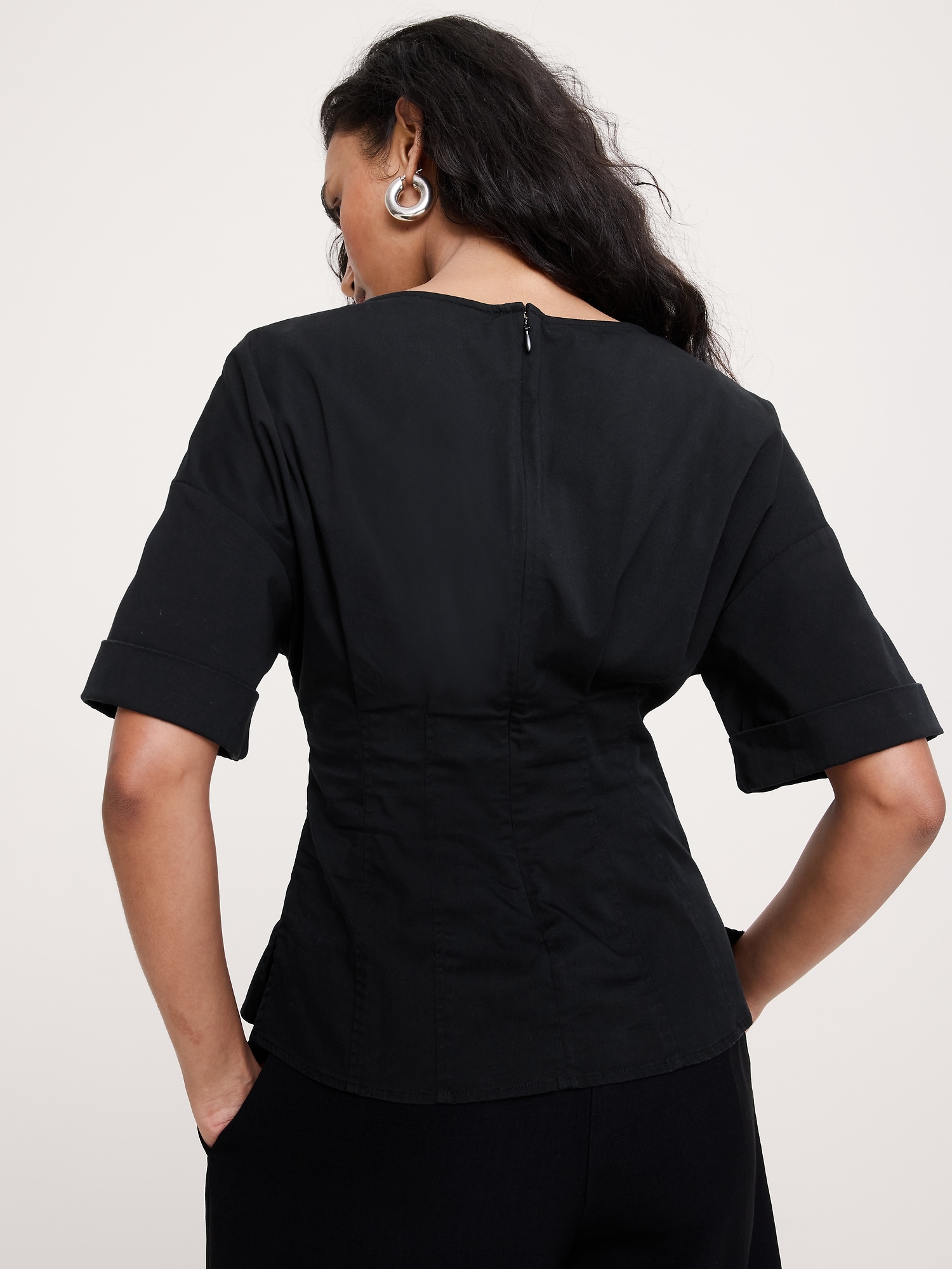 Image number 5 showing, Soft Cotton Fitted Waist Top