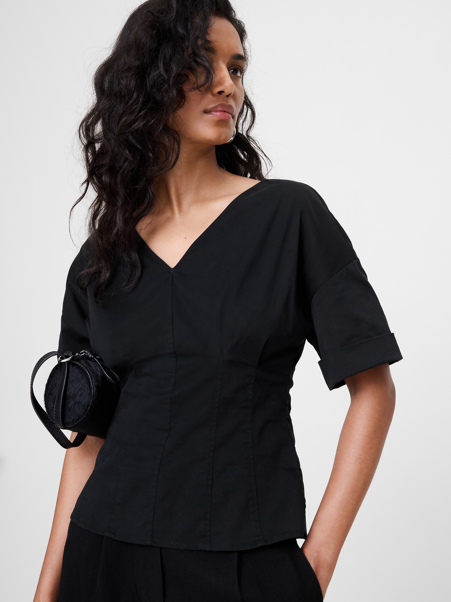 Image number 6 showing, Soft Cotton Fitted Waist Top