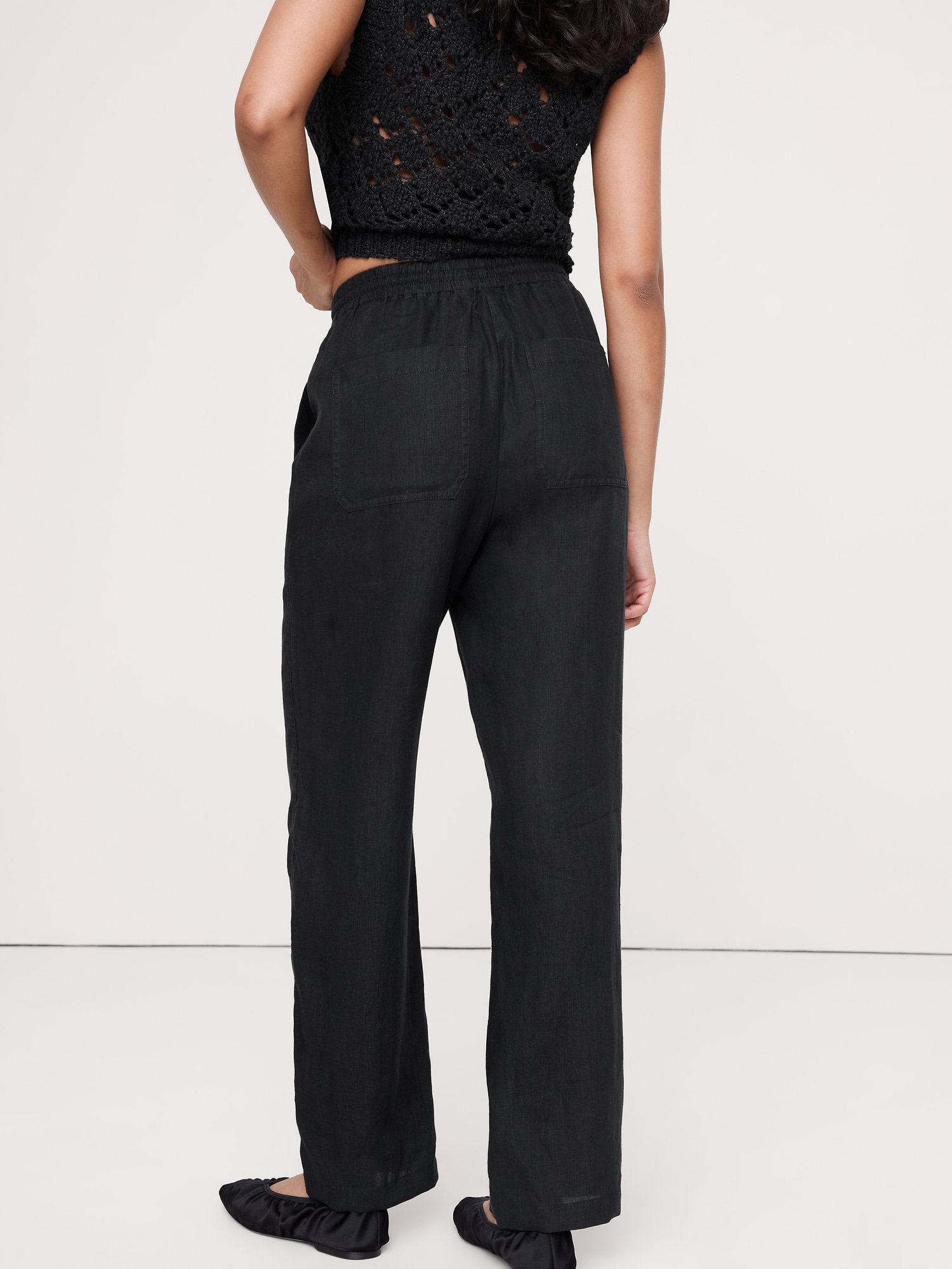 Image number 3 showing, The Getaway Straight-Leg Pull-On Pant in Linen