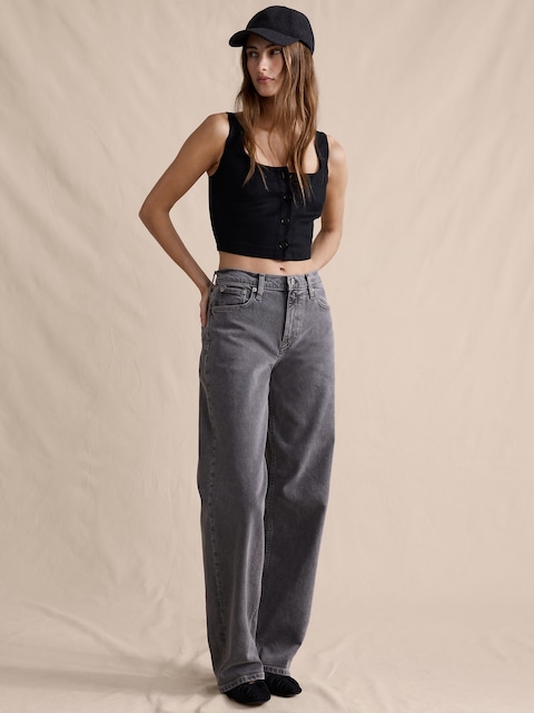 JEAN AMPLE ANNÉES 1990 À TAILLE MI-BASSE