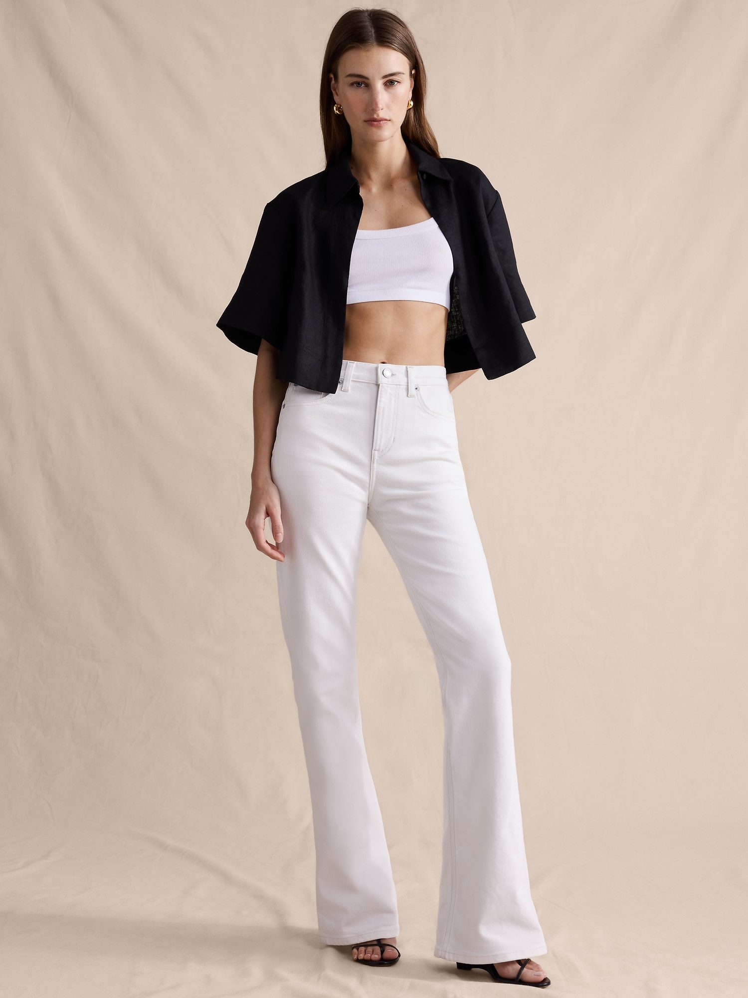 JEAN SEMI-ÉVASÉ À TAILLE HAUTE