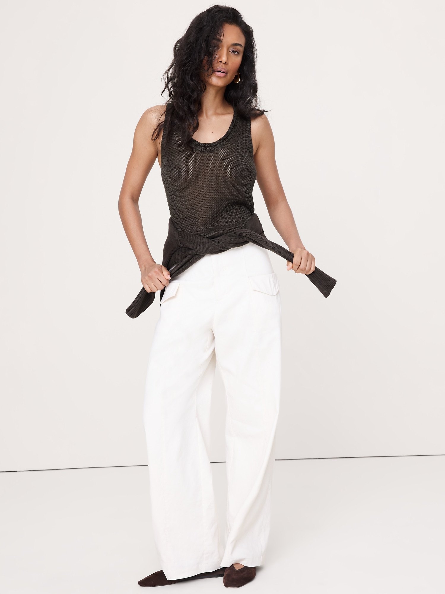 CAMISOLE EN TRICOT DE LIN CLASSIQUE