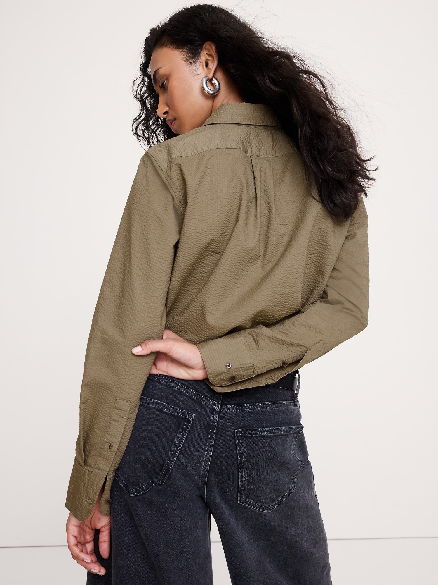 L'image numéro 3 présente Chemise de tous les jours en coton gaufré