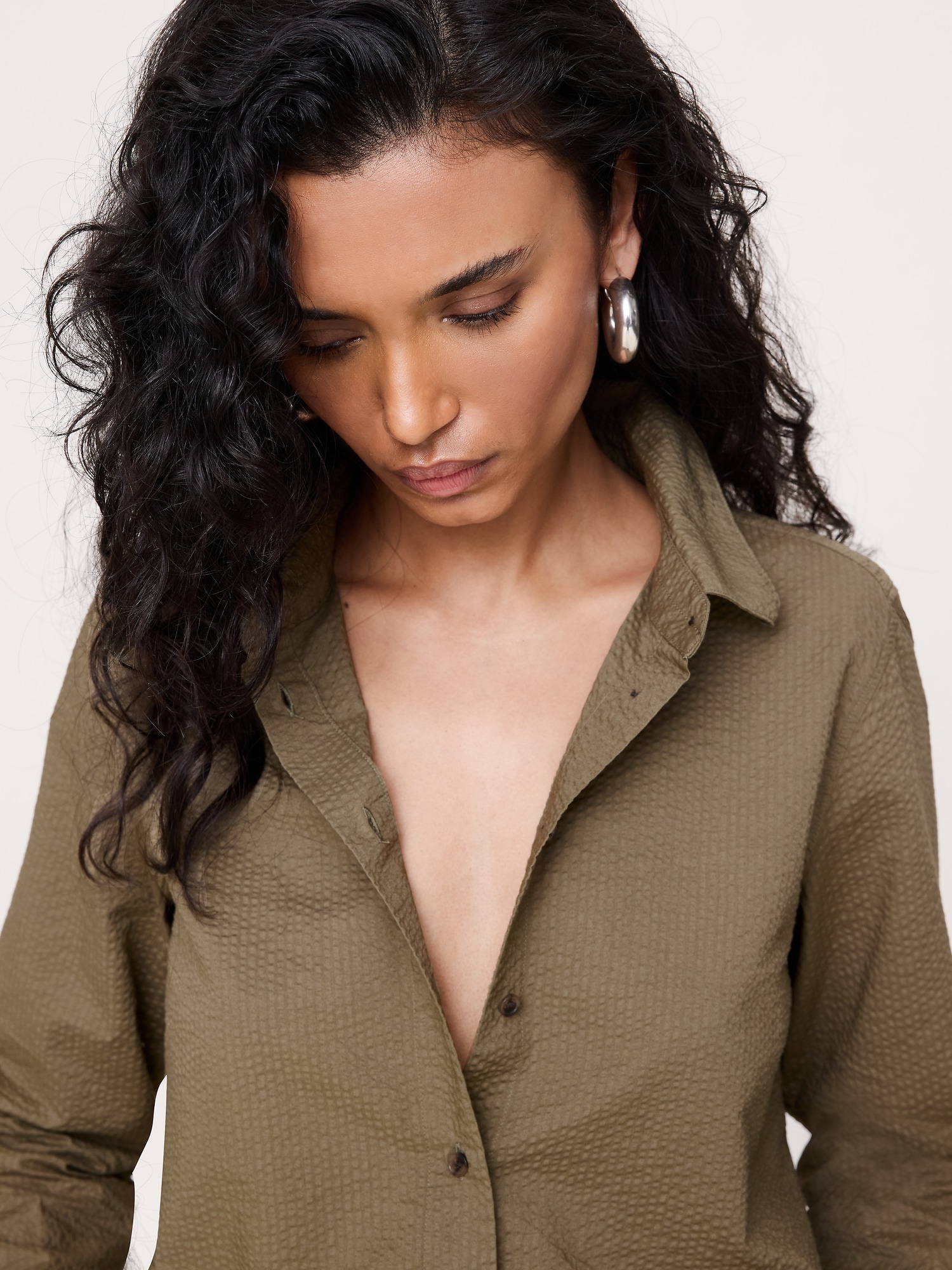 L'image numéro 4 présente Chemise de tous les jours en coton gaufré