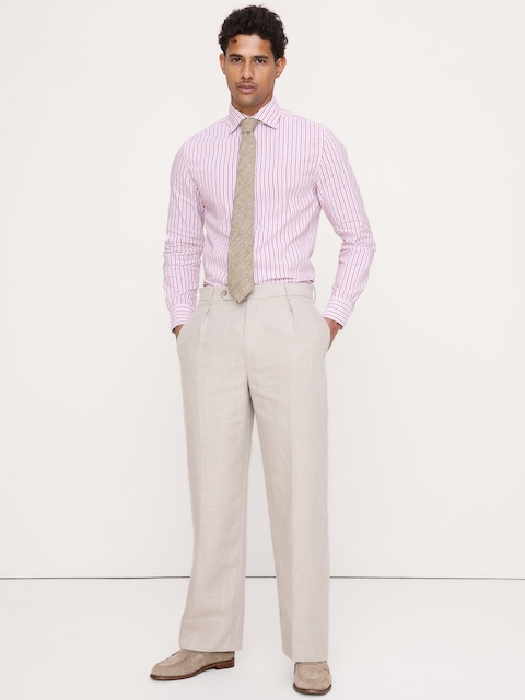 CHEMISE HABILLÉE AJUSTÉE EN LIN ET COTON