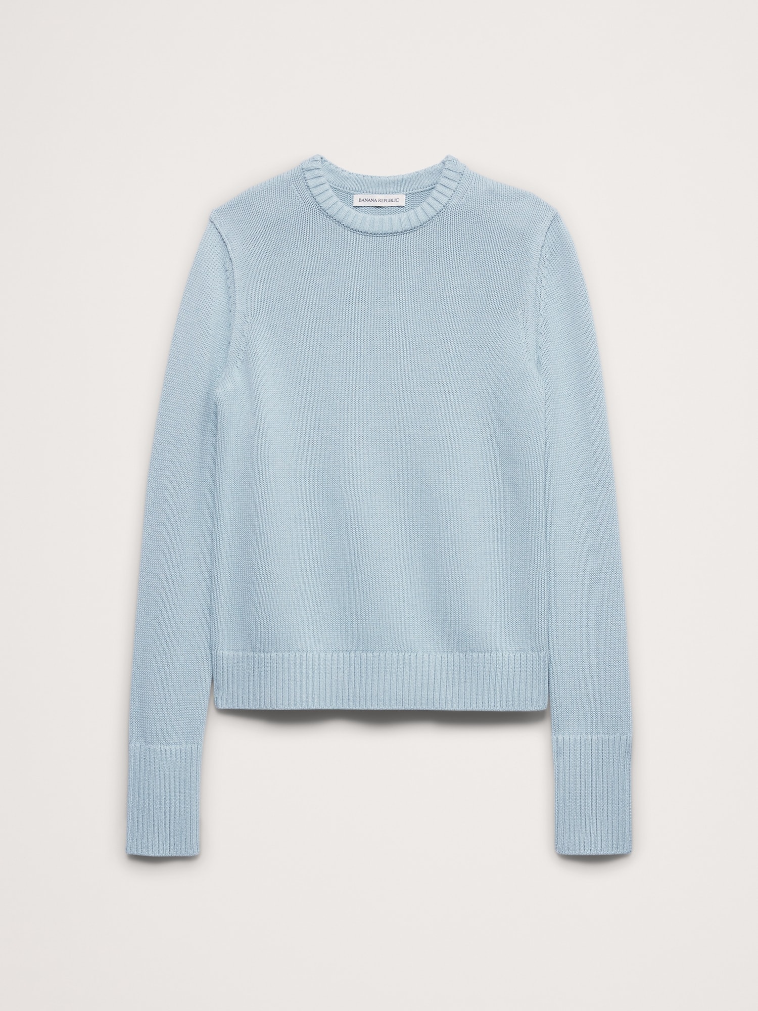 Image number 5 showing, Cotton-Silk Crew-Neck Sweater