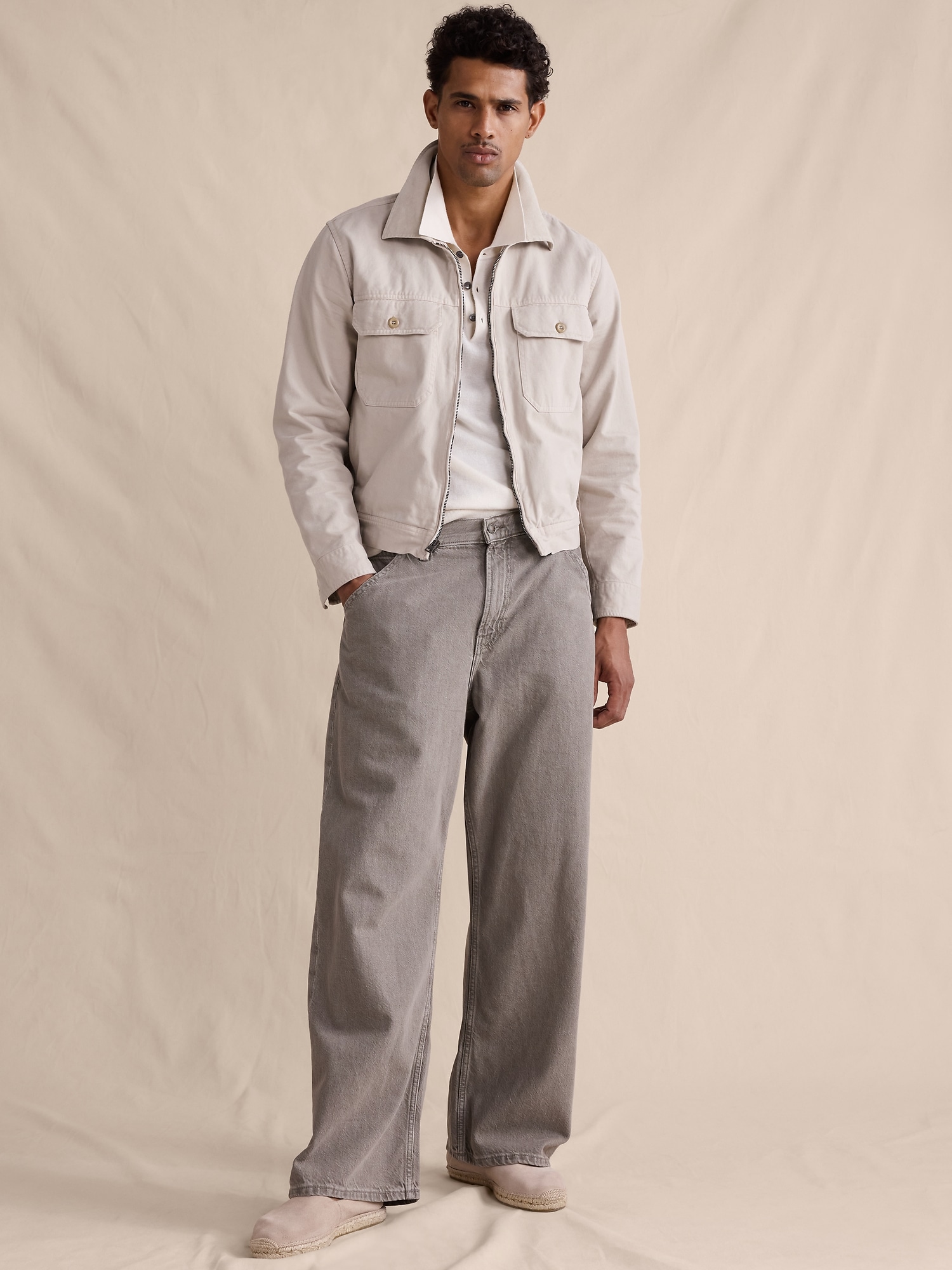 Loose Lightweight Jean - Slate Gray