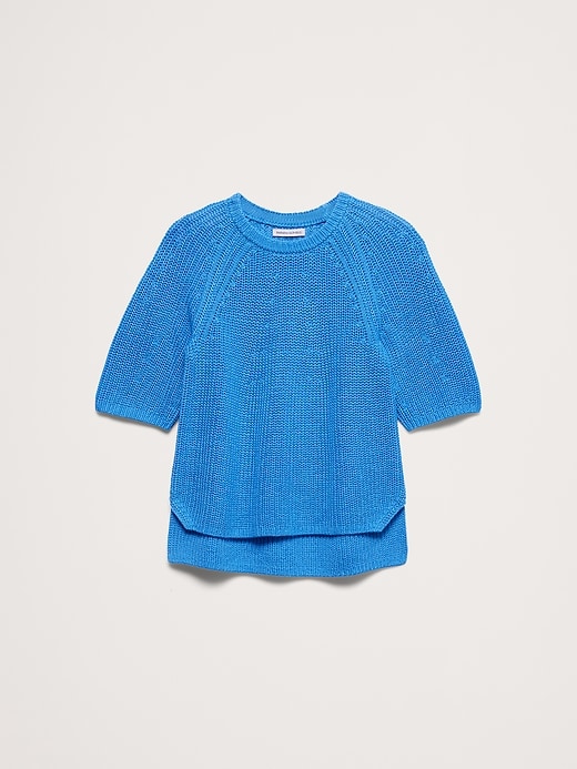 Cotton Puff-Sleeve Sweater | Banana Republic
