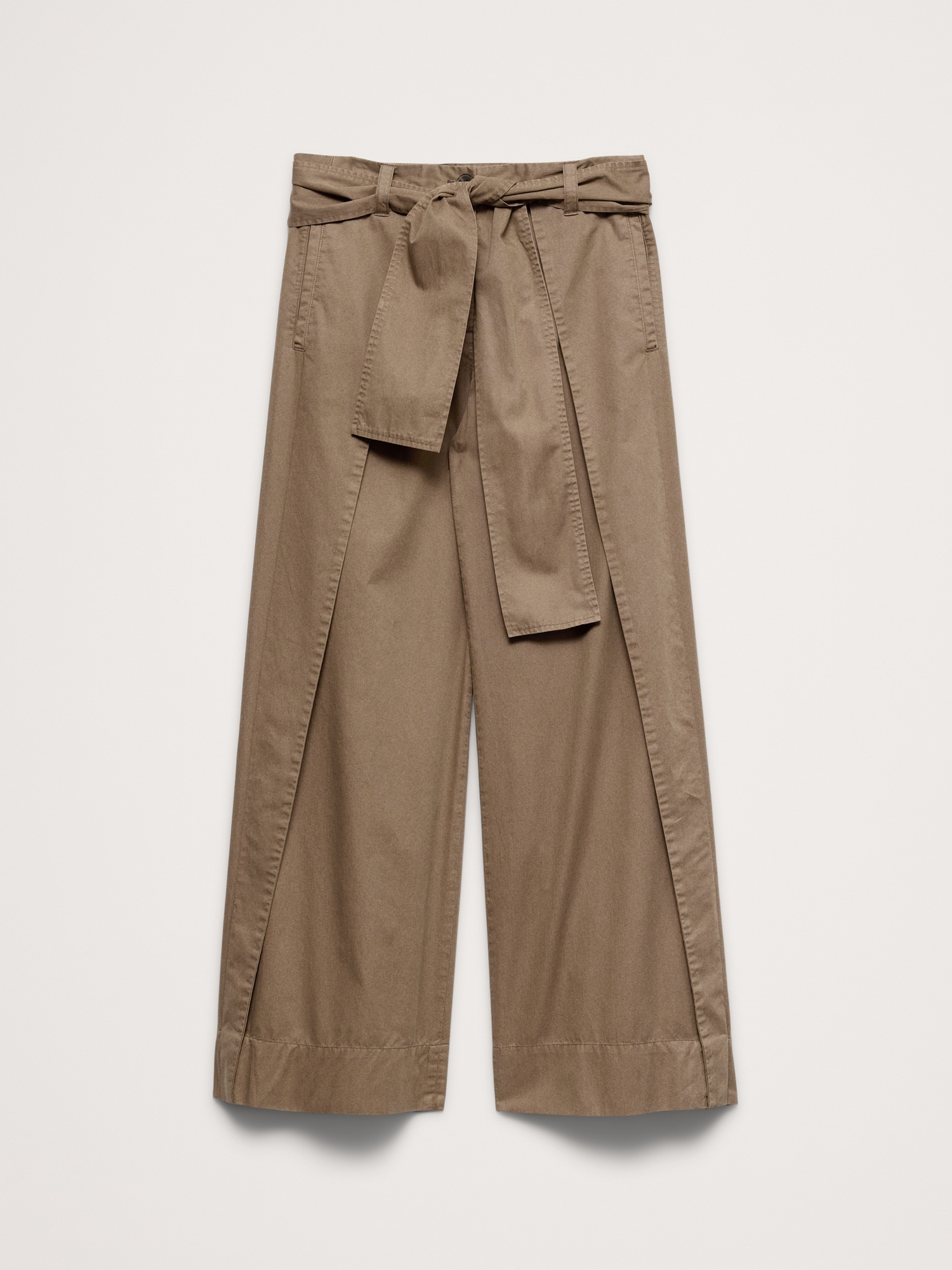 Image number 8 showing, High-Rise Wide-Leg Wrap-Front Chino