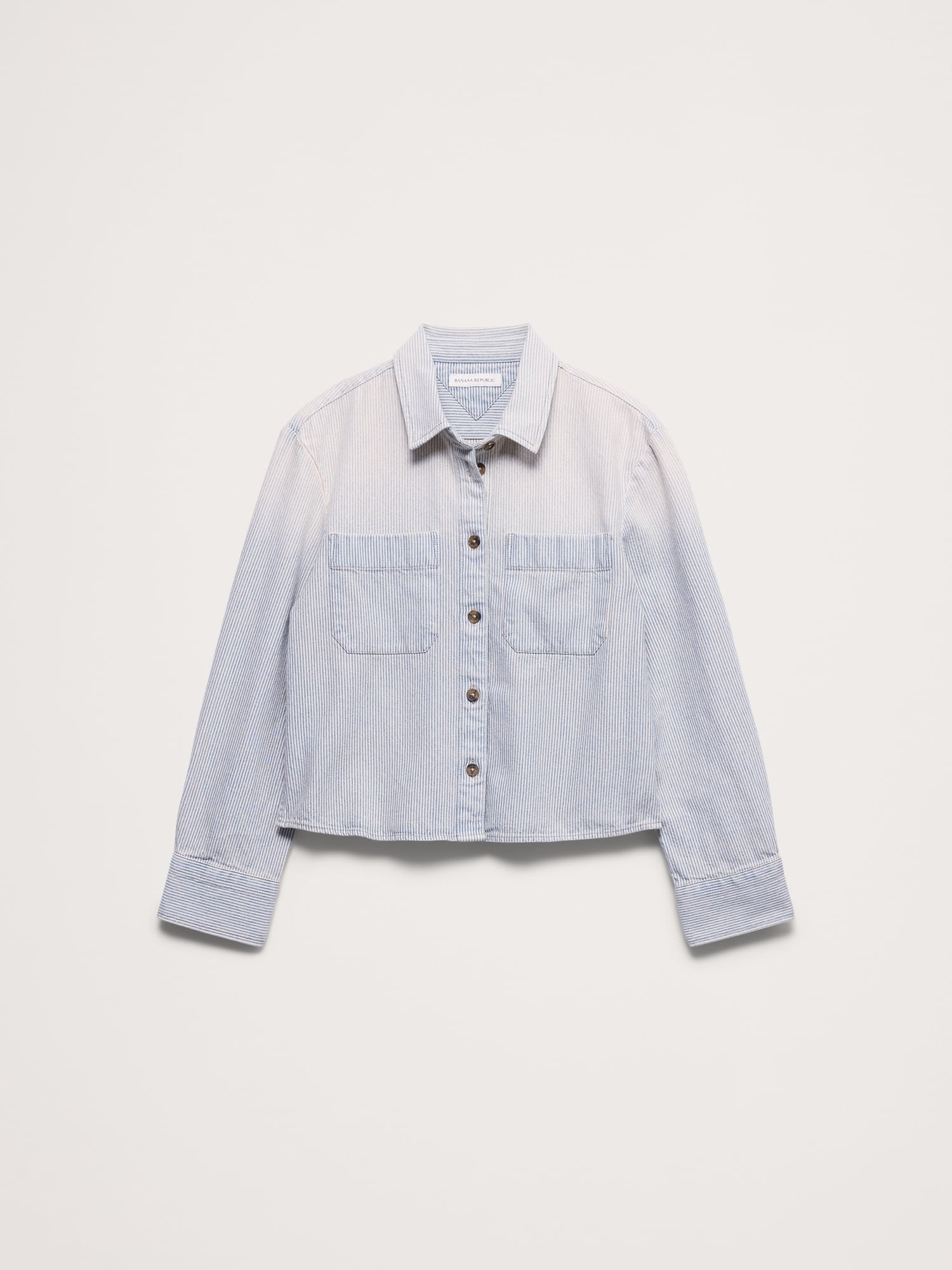 Image number 4 showing, Denim Cropped Utility Shirt